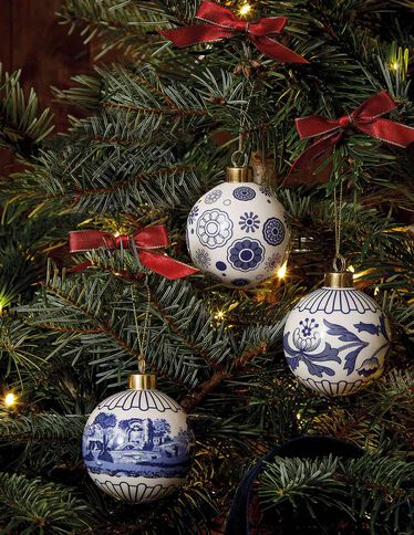 Blue Italian Floral Bauble